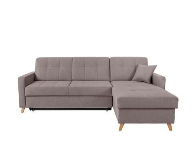 Ecksofa Lars | Couch Sofa mit Schlaffunktion | 161 x 223 x 83 cm, Beige