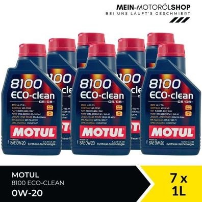 Motul 8100 Eco-clean 0W-20 7x1 Liter