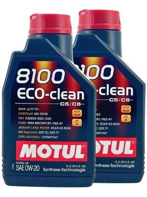 Motul 8100 Eco-clean 0W-20 2x1 Liter