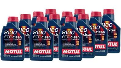 Motul 8100 Eco-clean 0W-20 12x1 Liter