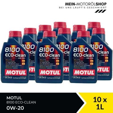 Motul 8100 Eco-clean 0W-20 10x1 Liter