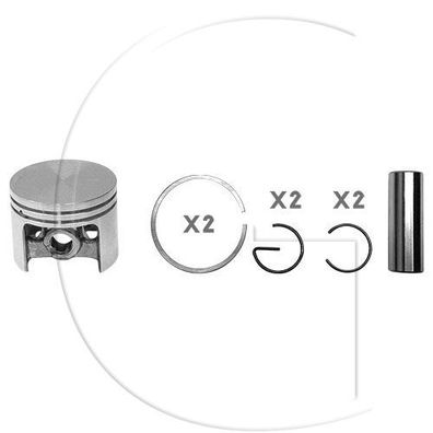 Kolben komplett / Ø Kolben = 46 mm - für Laubgebläse passend für STIHL