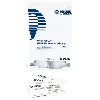 Hager & Werken Hager iSpec® Brillenreinigungstücher - Packung 100 Stück