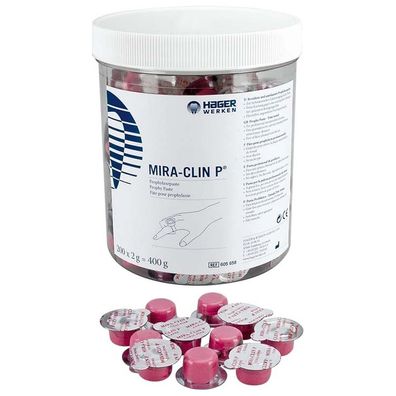 Hager & Werken MIRA-CLIN P® - Packung 200 x 2 g Paste, 1 Edelstahl-Fingerring