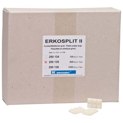 Erkodent Erkosplit II - Packung 500 Kunststoffplättchen groß