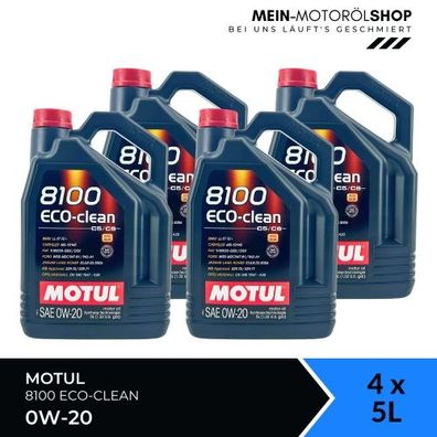 Motul 8100 Eco-clean 0W-20 4x5 Liter