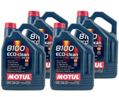 Motul 8100 Eco-clean 0W-20 4x5 Liter