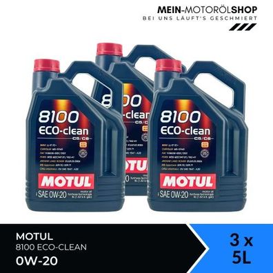 Motul 8100 Eco-clean 0W-20 3x5 Liter