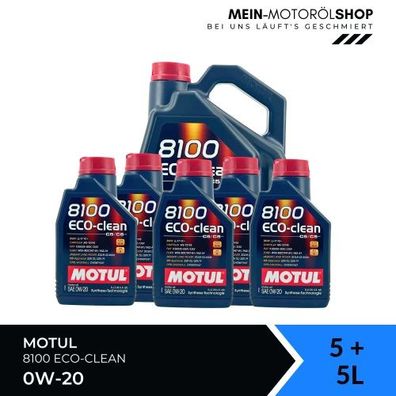 Motul 8100 Eco-clean 0W-20 5 + 5 Liter