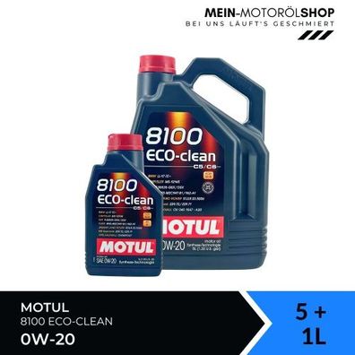 Motul 8100 Eco-clean 0W-20 5 + 1 Liter