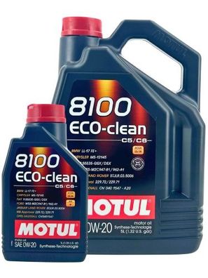 Motul 8100 Eco-clean 0W-20 5 + 1 Liter
