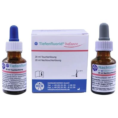 Humanchemie Tiefenfluorid balance - Großpackung 20 ml Touchierlösung, 20 ml Nachtouch