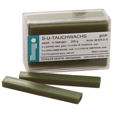 Schuler-dental S-U-Tauchwachs - Packung 200 g Stück grün, weich