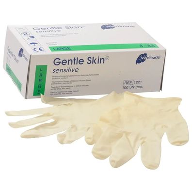 Meditrade Gentle Skin® sensitive - Packung 100 Stück puderfrei, natur, L