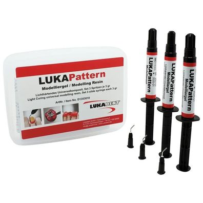 Lukadent LUKAPattern Modelliergel - Set 3 x 3 g Spritze inklusive Kanülen