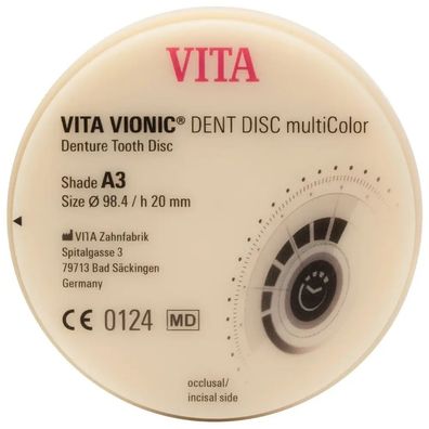 VITA VIONIC® DENT DISC multiColor - Stück Ø 98,4 mm, H 20 mm, A3