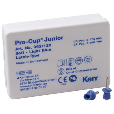 Kerr Pro-Cup? Junior - Packung 120 Stück hellblau weich, Latch-Type