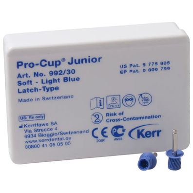Kerr Pro-Cup? Junior - Packung 30 Stück hellblau weich, Latch-Type