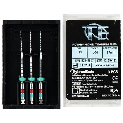 Kerr TF Feilen System - Packung 3 Stück 27 mm, Taper.08 ISO 025