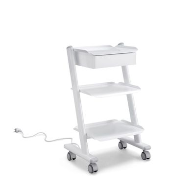 Zilfor Rollwagen mit 3 Ablageflächen (40 x 34 cm), 3 Universalsteckdosen, 1 Schublade
