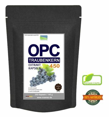 Vivameo ® OPC Traubenkernextrakt 95% Kapseln à 580 mg ohne Zusätze mit Zertifikat