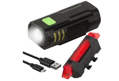 LED-Fahrradlichtset hinten vorne USB für ein Fahrrad