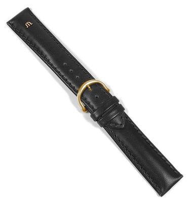 Maurice Lacroix | Galant gepolstert Uhrenarmband XL Kalbsleder schwarz