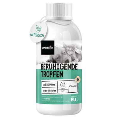 animigo Beruhigungsmittel für Hunde & Katzen - 100ml Entspannungs- & Anti-Stress-Mitt