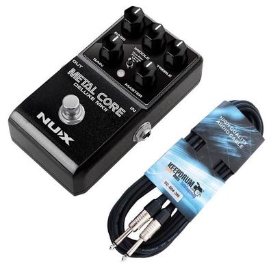 Nux Effektgerät Metal Core Deluxe MKII Preamp Pedal mit Kabel