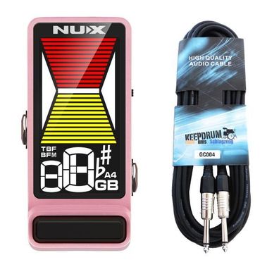 Nux Stimmgerät NTU-3 MKII Flow Tune Pink mit Kabel