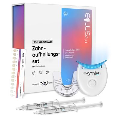 Zahnaufhellung Set mit LED Licht - Mit Peroxidfreien PAP+ - mysmile