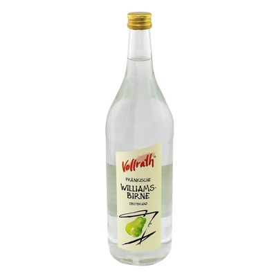 Fränkischer Williams Birne Brand / 40% Vol. 1,0 ltr. / Vollrath Nürnberg