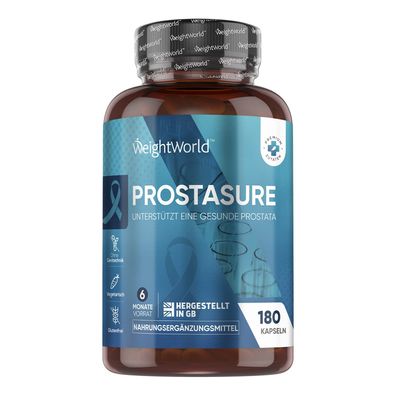 Prostata Komplex Kapseln - 180 Stück- 6 Monate Vorrat - von WeightWorld