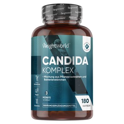 Candida Complex - 180 vegane Kapseln- 3 Monate Vorrat - WeightWorld