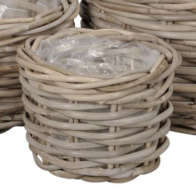 Pflanzkorb Brighton grau braun D20,5cm Rattankorb Kooboo Farmhouse Deko - KLEIN