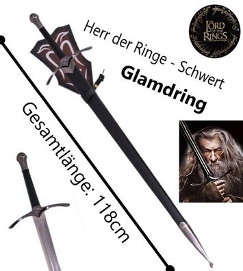 NEU Herr der Ringe Schwert Glamdring 118cm groß 1,8kg für Cosplay Sammler LARP LOTR