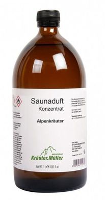 Styx Naturkosmetik - Kräuter Müller  Saunadüfte -   Alpenkräuter-Saunaduft  - 1000 ml