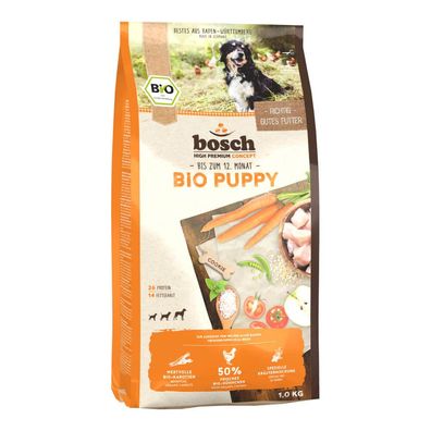 Bosch Bio Welpenfutter Trockenfutter Puppy Hühnchen + Karotte