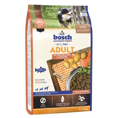 Bosch Hunde Trockenfutter Alleinfutter Adult Lachs + Kartoffel, glutenfrei