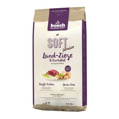 Bosch Hunde Trockenfutter Alleinfutter Soft Senior Ziege + Kartoffel 12,5kg