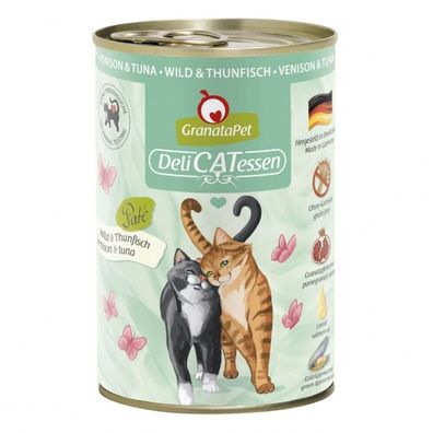 GranataPet Katzen Nassfutter Dosenfutter Paket Wild & Thunfisch 6x400g