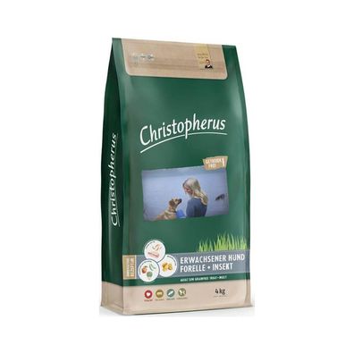 Christopherus Hunde Trockenfutter Alleinfutter Forelle + Insekt, glutenfrei 4kg