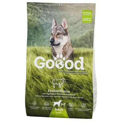 GOOOD Hunde Trockenfutter Alleinfutter Adult Lamm 10kg