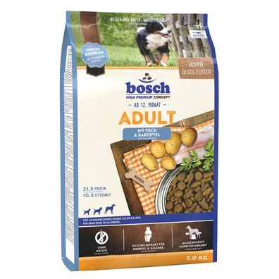 Bosch Hunde Trockenfutter Alleinfutter Adult Fisch + Kartoffel, glutenfrei