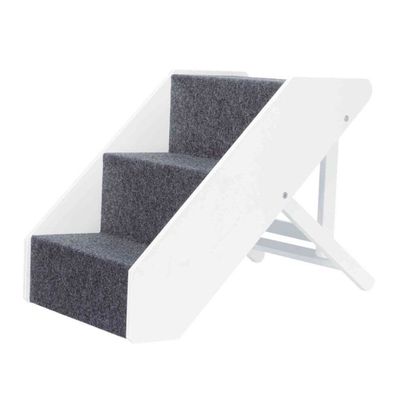 Trixie Hundetreppe Katzentreppe 3 Stufen für Bett & Sofa, weiß