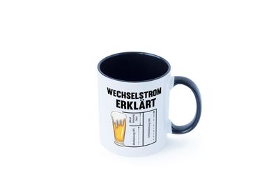 Wechselstrom erklärt | Humor Spruch | Bier | Elektrik Tasse - Geschenk