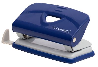 Q-CONNECT KF14215 Locher, 10 Blatt, blau/grau