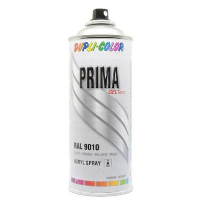 Dupli-Color Lackspray Prima 400ml reinweiß glänzend RAL 9010 (400 ml)