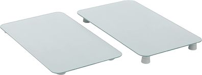 Wenko Glasabdeckplatten Universal Silber 2er 53902100