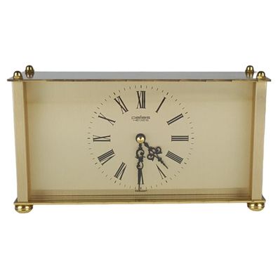 Pallas Heges Quartz Buffet Uhr Tischuhr Messing 21 cm x 11,9 cm